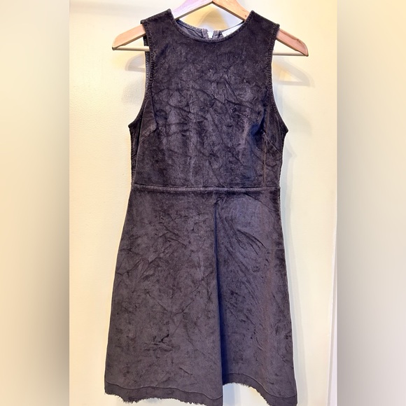 Bella Dahl Sleeveless Gray Cordory Dress Fringed Size Small - Picture 3 of 9